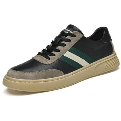 Echt Leer Herenschoenen Hoge Kwaliteit Heren Platte Schoenen Mode Heren Casual Schoenen Man Zacht Comfortabel Vetersluiting Oxfords Schoenen Heren 42 zwart