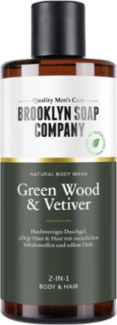 Brooklyn Soap Company - Body Wash Green Wood & Vetiver | 1x 300ml - Een moderne interpretatie van mannelijke sensualiteit