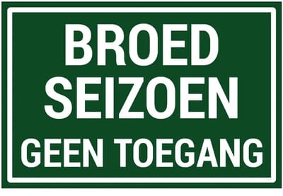 Broedseizoen geen toegang bord | gecoat dibond materiaal | 18 x 12 cm