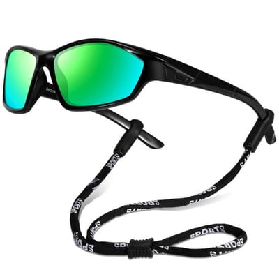 Dailygoods- Zonnebril Kinderen - Gepolariseerd - UV400 - Sportzonnebril - Fietsbril - Flexibel - Lichtgewicht Siliconen