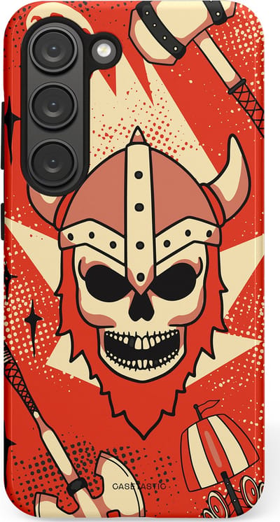Casetastic Hoesje Geschikt voor Samsung S23 - Stijlvolle Beschermende Duo-layer Case - Vurige Valhalla