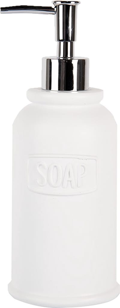 Clayre & Eef Zeepdispenser 350 ml Wit Kunststof