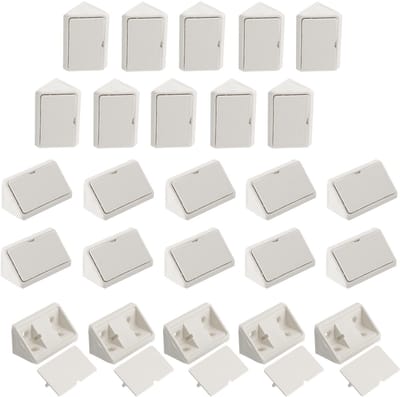 Dailygoods- Hoekhoeken set van 25 - Kunststof 42 x 27 mm - Meubelmontageschroefverbinding - Plankhouder bevestiging - Timmerman accessoire - Betrouwbare montage - Hoekverbinder