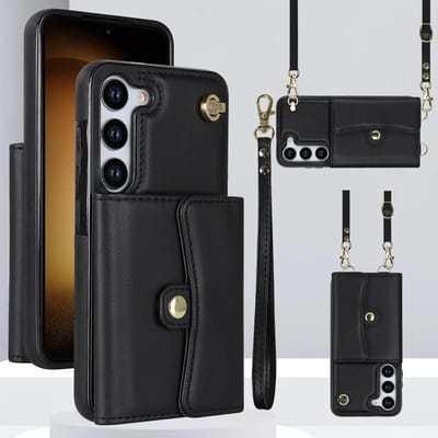 Polsband Crossbody Telefoonhoesje voor Samsung Galaxy S24 FE S25 Ultra S23 S22 S21 Plus A16 A15 A35 A55 A14 A54 A53 Portemonnee Kaarthouder Galaxy S24