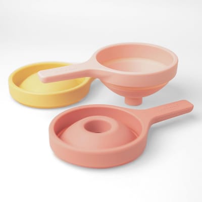 Set van 3 Trechtertjes (Imbuti) voor Kinderen - Sensorisch Speelgoed en Leeraccessoire in Koraal