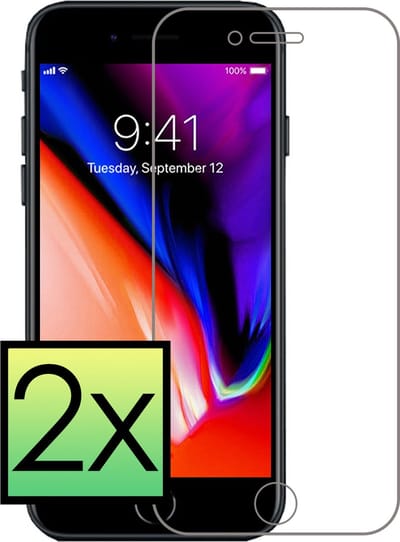 Screenprotector Geschikt voor iPhone 6 Screenprotector Tempered Glass Gehard Glas Beschermglas - 2x