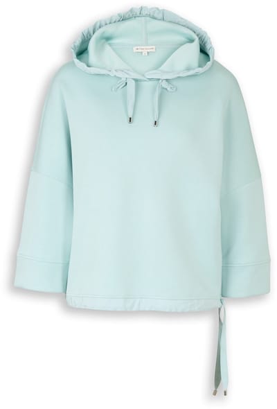 Tom Tailor - Hoodiesweatshirt van scuba - Maat XL - blue haze