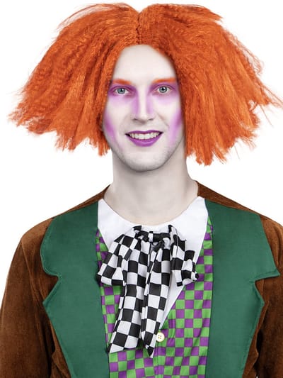 Funidelia | Gekke Mutsenmaker Pruik Voor voor vrouwen en mannen â–¶ Mad Hatter, Films & Series, Alice in Wonderland - Accessoires voor Volwassenen, kostuum accesoires - Oranje
