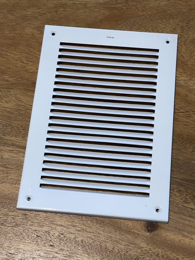 TQ4U Ventilatierooster 150 x 215 mm – Aluminium Lamellenrooster – Vlak front – Wit gelakt