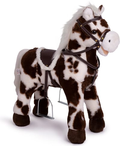Pink Papaya staand paard om op te zitten | 60cm speelpaard om op te rijden Felix | paard om op te rijden voor kinderen met geluid | rijpaard