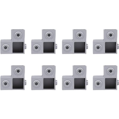 8 STKS Vierkante Buis Connector Aluminium 1 Inch 3-Weg L-Vormige Pijp Fitting 90 Graden Klem Buishoek Koppeling voor