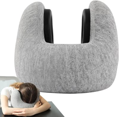 Reiskussen van traagschuim, U-vormig, kussen van traagschuim met comfortabele ondersteuning, licht, ergonomisch, ademend, voor slapen in bed