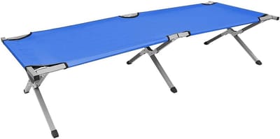 Opklapbaar Campingbed Aluminium voor 1 Persoon - Draagbaar Kampeerbed met 150 kg Draagkracht