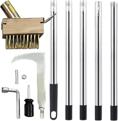 Onkruidvoegborstel - Onkruidtrekker voegen - Tuinonderhoud - Roestvrij staal - 41 x 13.5 cm - Metaal