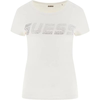 Crystal Logo Tee Short Sleeve Wo - White Shirts