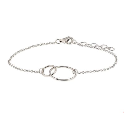 Zilver Gerhodineerd Armband Rondjes 1,3 Mm 16 + 2,5 Cm 1324642