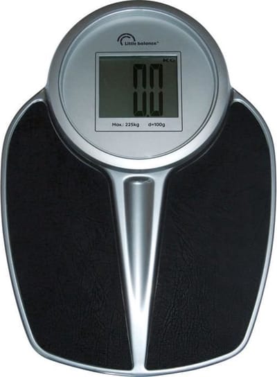 LITTLE BALANCE - 8327 - PRO M 225 - Elektronische weegschaal - weegt tot 225 kg - Zwart en zilver