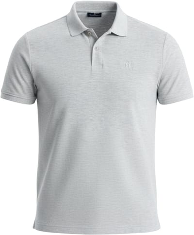 OMBRE Polo - Regular Fit - Katoen - Korte Mouw Grijs S