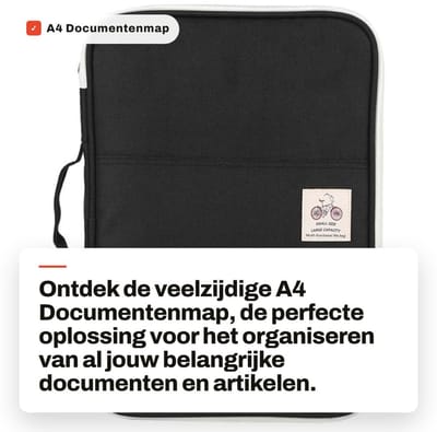 Dailygoods- Documentenmap A4 met Rits - Waterdichte Documententas - Draagbare Organizer - Handtas voor Reizen - Afmetingen 35x25x3,5 cm - Hoogwaardig Oxford-doek