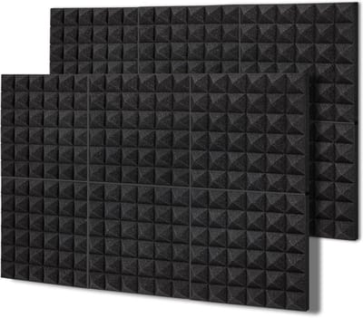 Akoestische Panelen Absorptieschuim, 12x12x2 Inch, 12 Stuks Geluidsisolatie voor Studio & Thuis