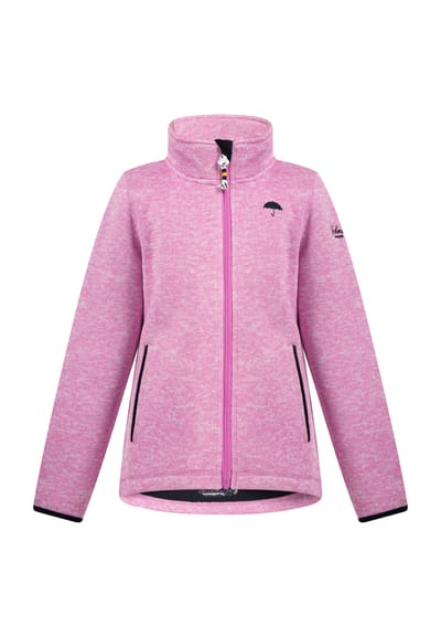 Schmuddelwedda Gebreide fleece jas Meisje Snoeproze melange-280
