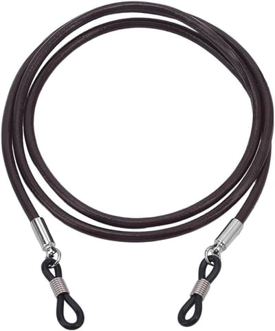 Leren brillenkoord voor zonnebrillen en leesbrillen, universele nekketting van echt leer, 69.5 cm lang, geschikt voor mannen en vrouwen, stijlvolle en duurzame accessoires