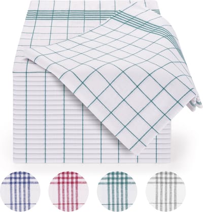 Blumtal Premium Theedoekenset - Keukendoeken - Geruit - 50 x 70cm - Groen - Set van 5