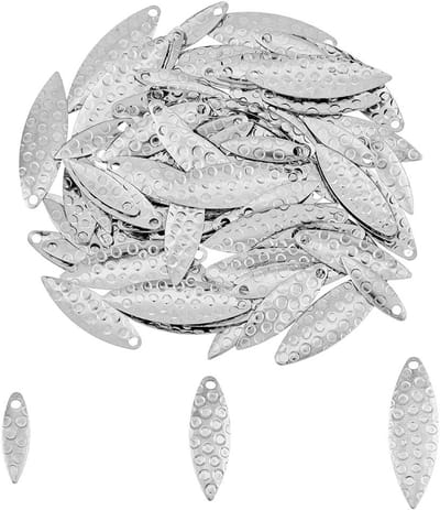 Spinner Bladen - Lokmakers Vis Accessoires - Vissen Maken - Roestvrij Staal - 40 stuks - Zilverkleurig