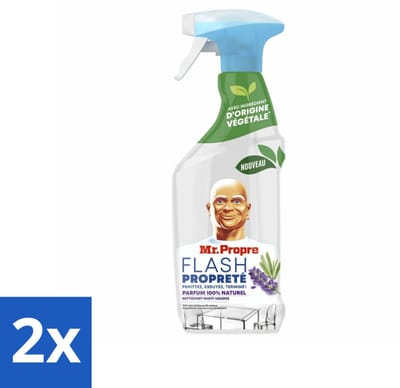 2 x Mr. Proper - Allesreiniger Spray - Lavendel & Rozemarijn - 100% Natuurlijke Parfum - 800 ml - Allesreiniger - Schoonmaakspray - Lavendel - Rozemarijn - Plantaardige Reiniger