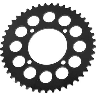 420 45T Pignon Arrière de Moto Acier Noir 12 Trous Ronds Pignon de Chaîne pour Karts ATV gray