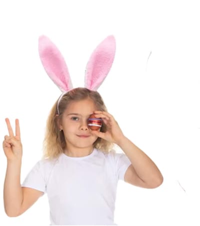 CHPN - Paashaas diadeem - Konijnenoren diadeem - Verkleed Diadeem - Voor volwassenen en kinderen - Witte Konijnen oren - Hazen Oren - Pasen - Paas outfit - Verkleden - Themafeest