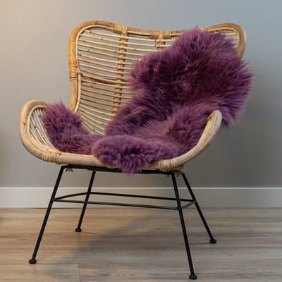 WOOOL Australisch Schapenvacht - Paars XS (80x45cm) 100% Natuurlijk & Echt - Vloerkleed - ECO+