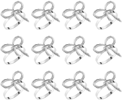 Dailygoods- Servetringen 12 Stuks - Metalen Strik - Servetgespen - Serviethouders - Tafeldecoraties - Duurzaam IJzermateriaal