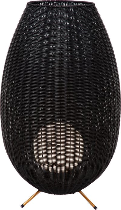 Lucide COLIN IP44 - Oplaadbare Vloerlamp Binnen/Buiten - Accu/Batterij - LED 3 StepDim - 1x3W 3000K - IP44 - Zwart