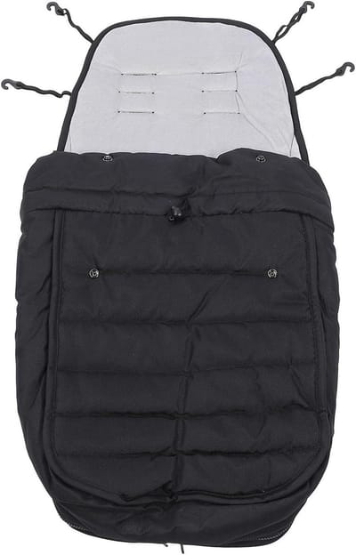 Voetenzak Kinderwagen - Babyzak Wandelwagen - Warm Houden Baby - Winddicht Koudebestendig - 40x85cm - Zwart