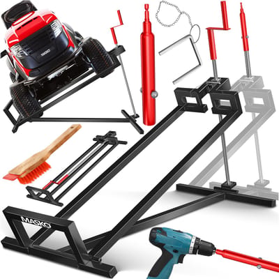 MASKO® Zitmaaierkrik 400kg Lift voor Zitmaaier met Adapter - Zitmaaierlift Krik Systeem