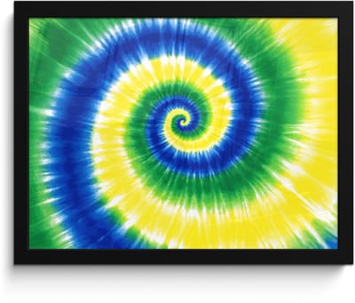Poster in lijst - Fotolijst 40x30 cm - Posters - Spiraal - Groen - Draaiend - Posterlijst zwart - Decoratie - Wanddecoratie woonkamer - Muurdecoratie slaapkamer