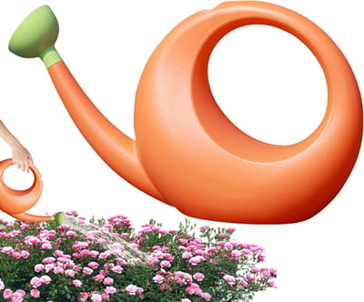 Gieter Lange Uitloop - Water Kan - Planten Water Geven - Moderne Esthetiek - 4L Capaciteit - Oranje