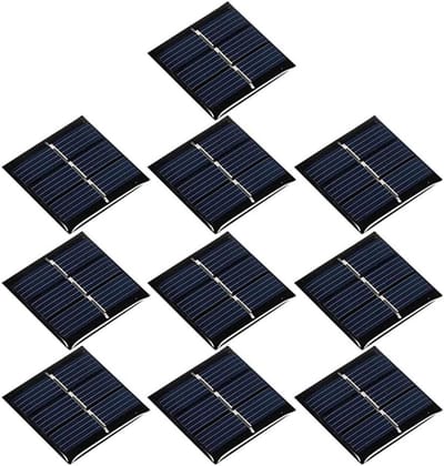 Mini Zonnepanelen - Zonnecellen Set - DIY Projecten - Epoxy Hars Bescherming - 10 Stuks - Zwart