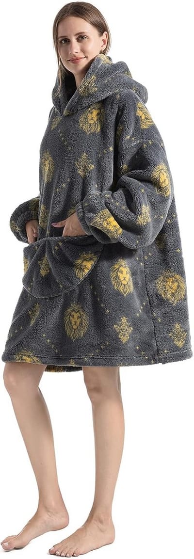 Oversized Draagbare Hoodiedeken voor Volwassenen - Super Warme en Gezellige Knuffeldeken