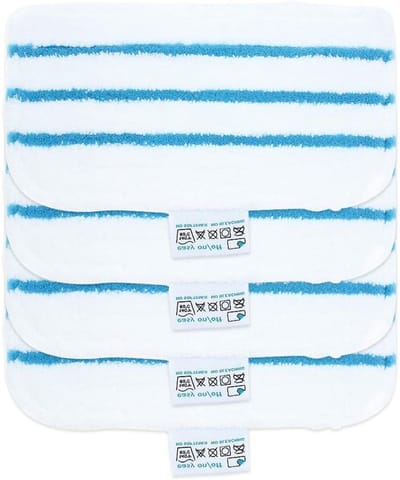 Microfiber Vervangende Schoonmaakpads voor Stoomreiniger - Geschikt voor Diverse Modellen, 4 Stuks, Effectieve Reiniging en Herbruikbaar