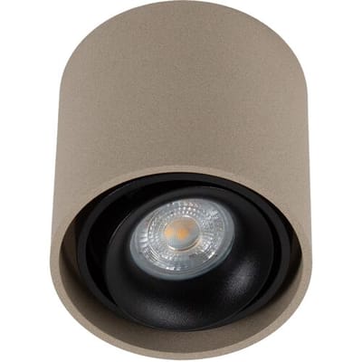 KS Verlichting - plafondlamp - Oliver - ronde spot - GU10 - dimbare lamp - opbouwspot - aluminium - champagne