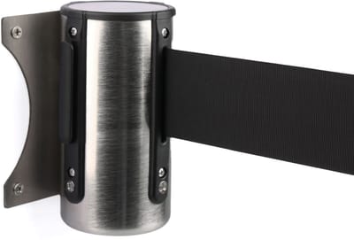Wandsysteem met Trekband - Geborsteld Chroom - Zwart