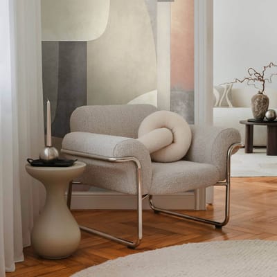 Fotobehang Profhome 791454-GU vliesbehang hardvinyl warmdruk in reliëf licht gestructureerd met abstract patroon mat beige olijfgrijs oranjebruin crèmewit 1,59 m x 2,8 m