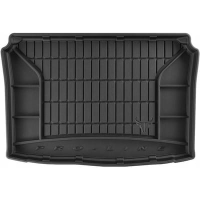 Premium Brand - Skoda Fabia I Hatchback 1999-2008 - Kofferbakmatten - TPE Rubber - 5 cm Hoge Rand - Organizer Functie