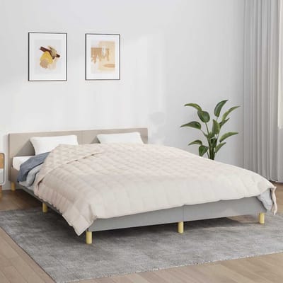 vidaXL - Verzwaringsdeken - 200x225 - cm - 9 - kg - stof - lichtcrèmekleurig