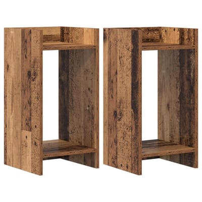 vidaXL - Plantenstand - 2 - st - Oud - hout - 30 - x - 30 - x - 60 - cm - Bewerkt - hout