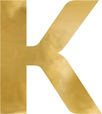 Partydeco - Spiegel Letter K Goud - 54 x 60 cm