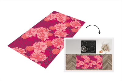 Keukenloper - Loper keuken - Luipaard - Dierenprint - Pioenroos - Patroon - 120x60 cm - Keukenloper vinyl