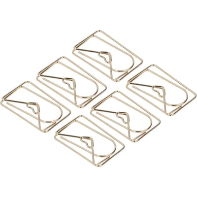 100 stuks Metalen Paperclips Gouden Elektroplating Proces Roestwerende Paperclips Antislip met beige